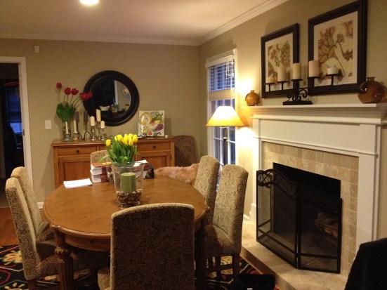 Living room with dining room - thediybungalow.com