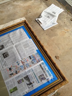 how to paint a mirror frame - thediybungalow.com