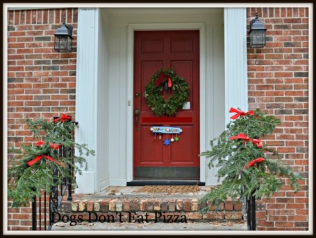 Front entry with garland - Dogs Don't Eat Pizza