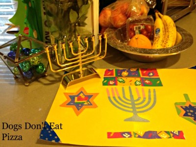 D's menorah mat