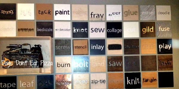 the "what it is" wall in the Tinkering Room - thediybungalow.com