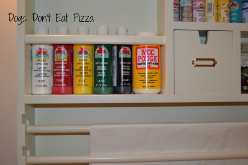 big paint bottle storage