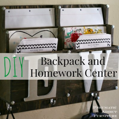 DIY Backpack and Homework Center