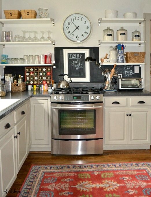 finished kitchen reno on budget - stove side - Dogs Don't Eat Pizza