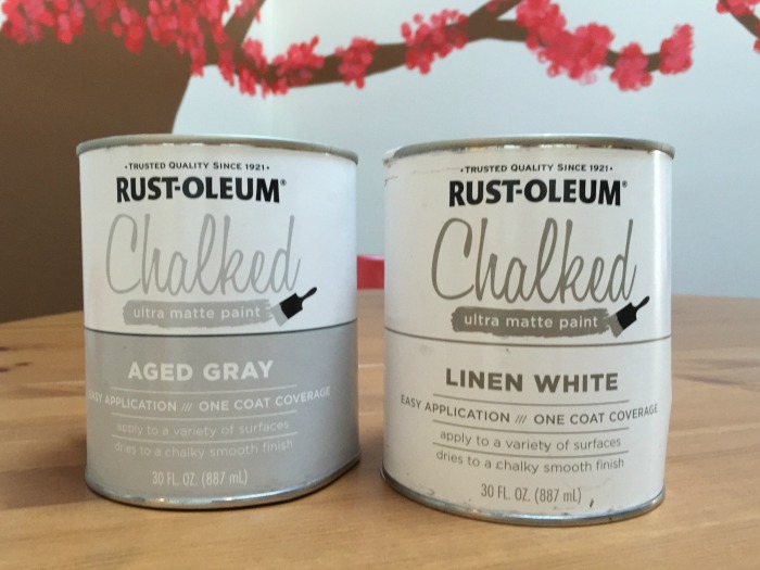 Rust-Oleum Chalked Paint - Aged Gray and Linen White - farmhouse style herb garden - Dogs Don't Eat Pizza