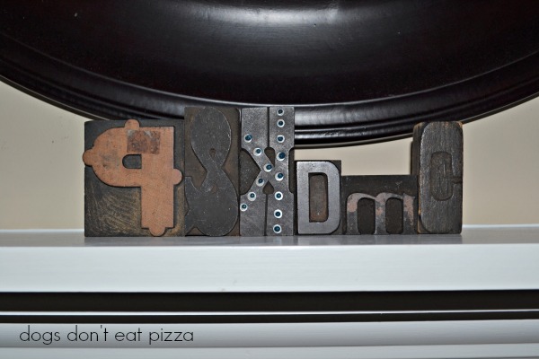 printing blocks initials - Dogs Don't Eat Pizza