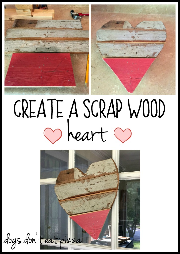 Create a DIY scrap wood heart - thediybungalow.com