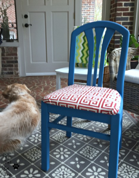 finished chair - how to breathe new life into old chairs - Dogs Don't Eat Pizza