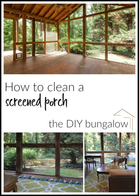 How to clean a screened porch in five easy steps - thediybungalow.com