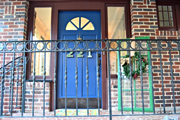 finished door in calm blue Modern Masters - Dogs Don't Eat Pizza