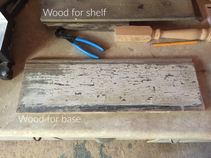 Reclaimed wood for base and shelf of drawer turned cabinet - thediybungalow.com