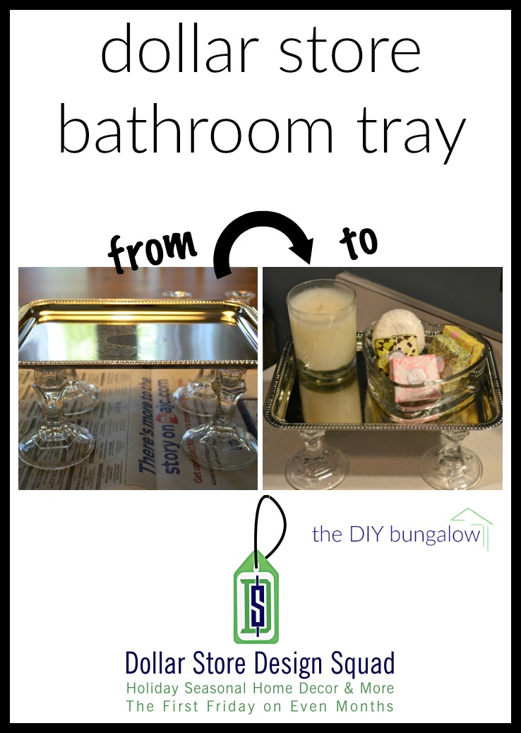 Create a dollar store bathroom tray - thediybungalow.com