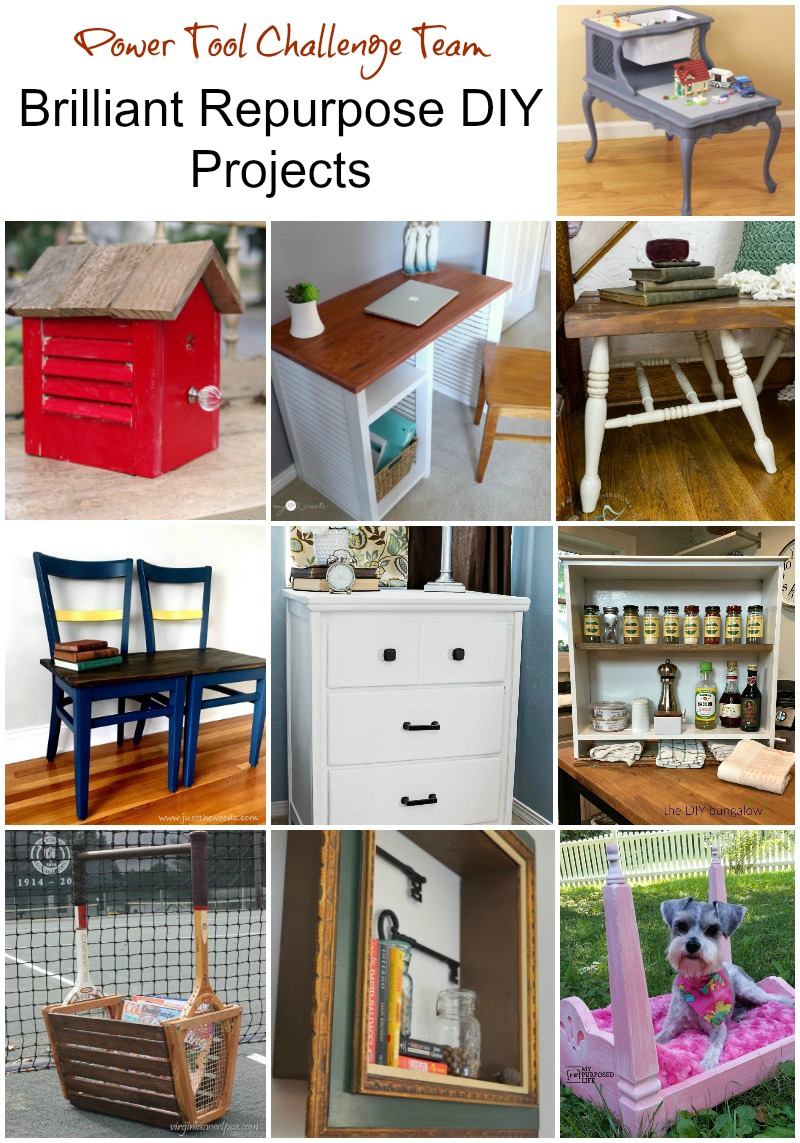 Brilliant repurpose projects from the Power Tool Challenge Team - thediybungalow.com