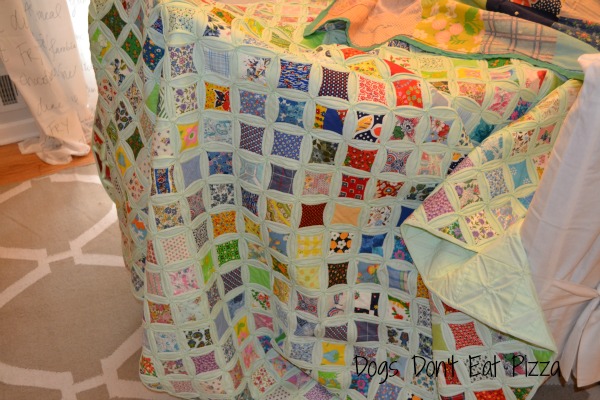 one quilt found in attic at Dogs Don't Eat Pizza