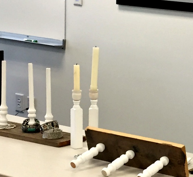 Candlesticks - Five Ways to Repurpose Stair Spindles - thediybungalow.com