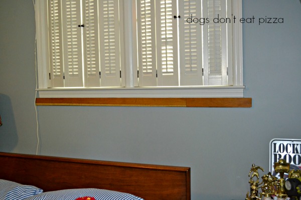 Make sure that your first board is level before you start nailing up your old gym floor - thediybungalow.com