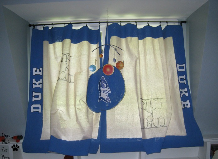 dropcloth curtains hanging - Dogs Don't Eat Pizza