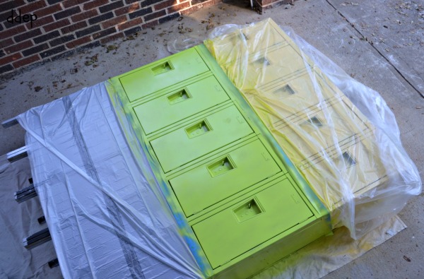 Repurposing Old Lockers for Storage - thediybungalow.com
