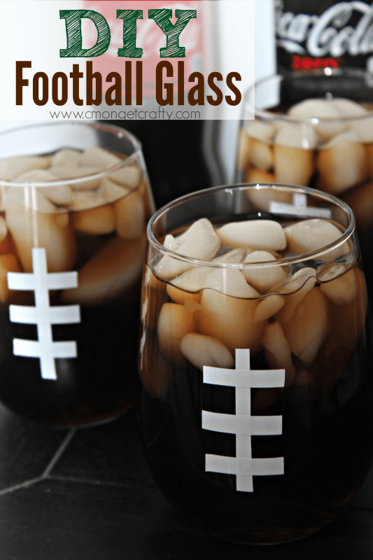 DIY Football Glass - party ideas for the big game - thediybungalow.com