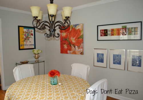 finished dining room - Moonshine by Benjamin Moore