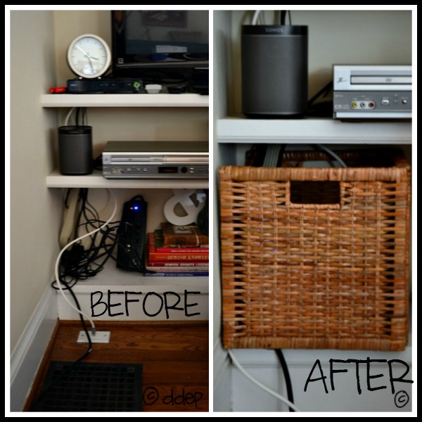 before and after hidden cords - Dogs Don't Eat Pizza