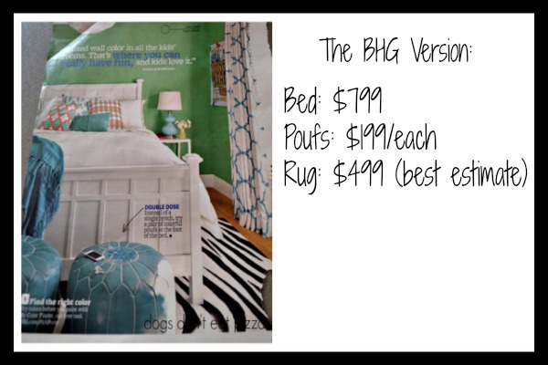 The prices for the magazine version before the bedroom redo on a budget - thediybungalow.com