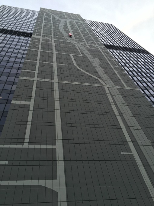 Chicago Architecture - map on the side of the building - thediybungalow.com