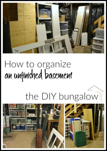 How to organize an unfinished basement - thediybungalow.com
