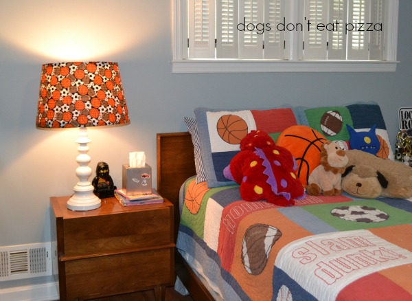 Before, my son's room with plain headboard - thediybungalow.com