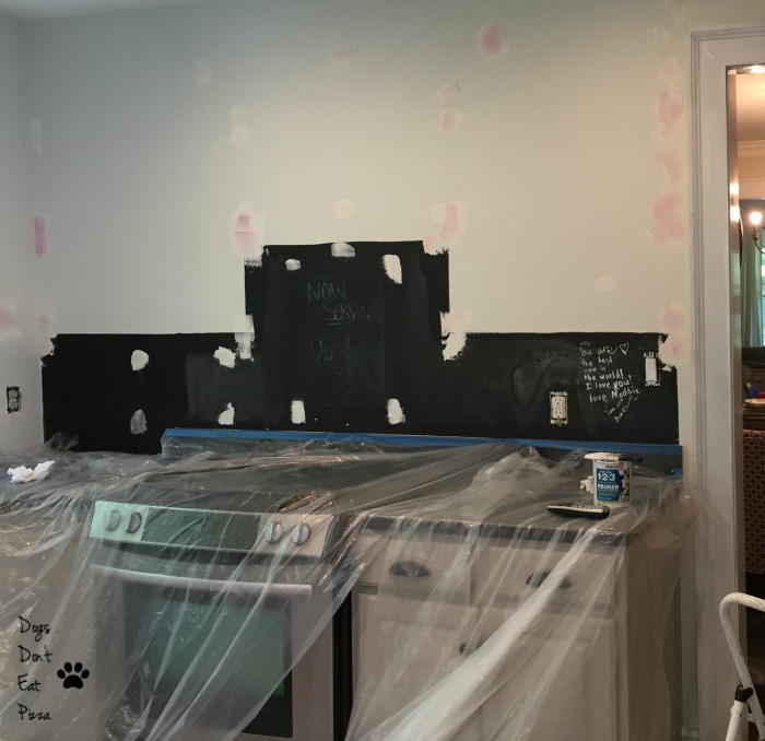 spackling on the walls - how to prepare walls for painting - Dogs Don't Eat Pizza