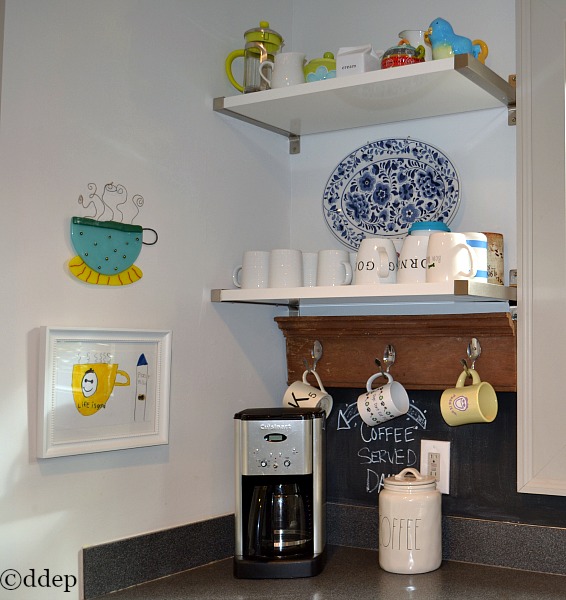 coffee corner in new kitchen - Dogs Don't Eat Pizza