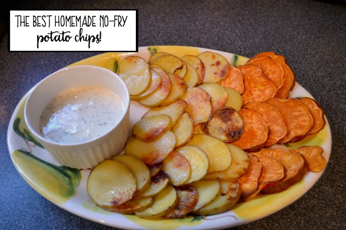 The best homemade no-fry potato chips - graphic - thediybungalow.com