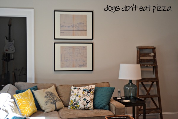 Architectural plans as art - thediybungalow.com