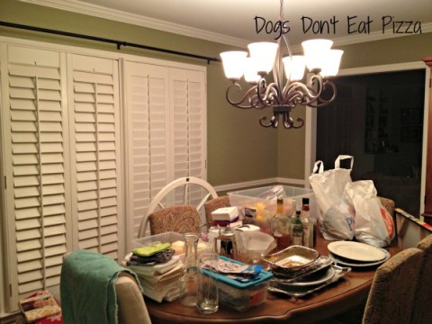 emptying the dining room