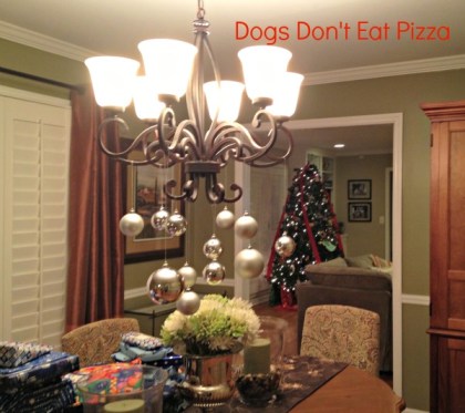 dining room with ornaments before