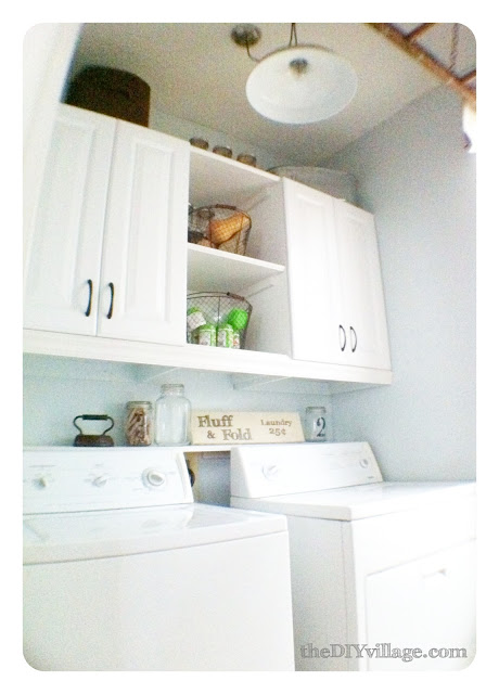 The DIY Village Laundry Room - shelving and cabinets