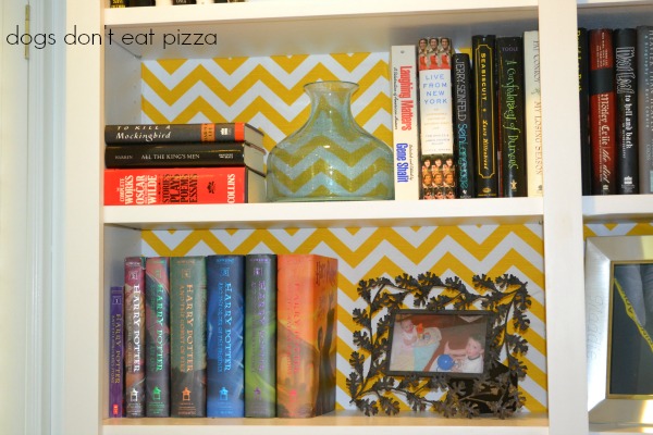 shelves with glass vase