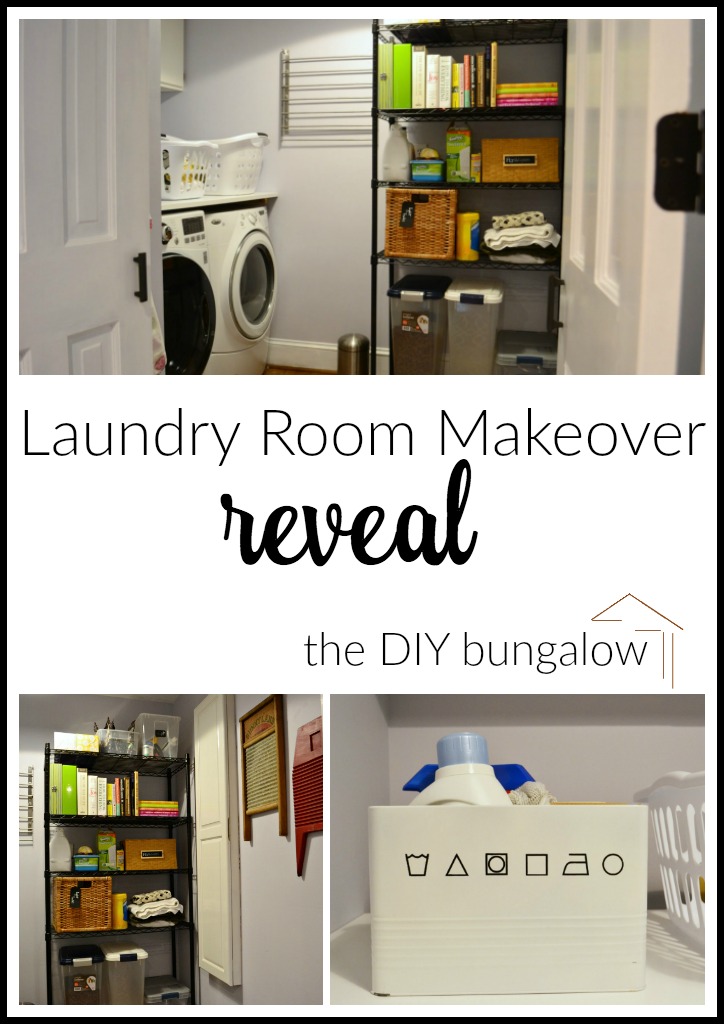 Laundry room makeover reveal - find this and more DIY and decorating projects at thediybungalow.com