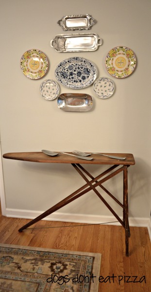 antique-wood-ironing-board - in-place - Dogs Don't Eat Pizza