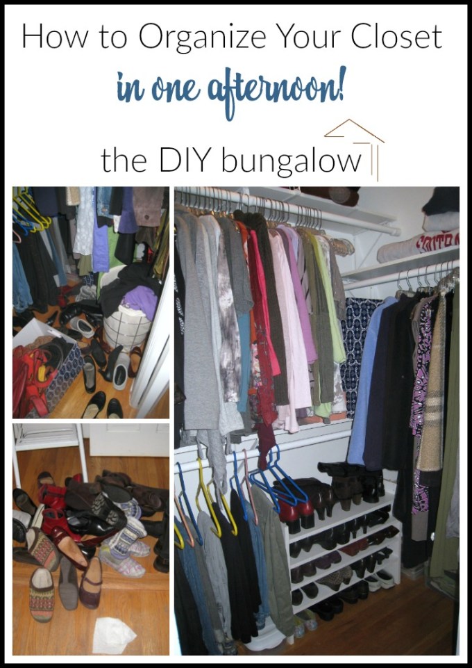How to organize your closet in one afternoon - thediybungalow.com