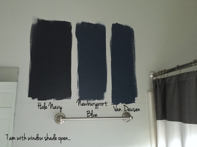 Navy blue paint choices - morning - thediybungalow.com