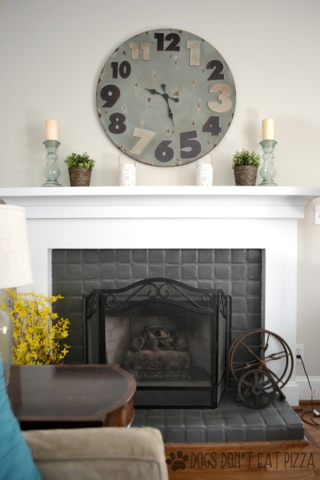 spring mantel - spring decorating - thediybungalow.com