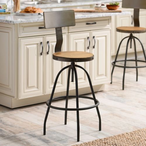 Kirkland's Industrial Stool - farmhouse look for less - thediybungalow.com
