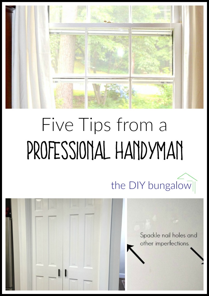 Five tips from a professional handyman - thediybungalow.com