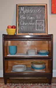 Christmas countdown chalkboard on chest - Dogs Don't Eat Pizza