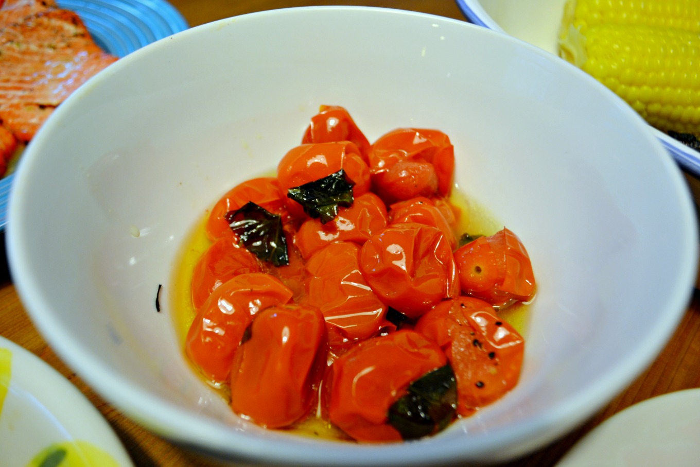 Roasted tomatoes on the grill is one of my tasty easy recipes for the grill - thediybungalow.com