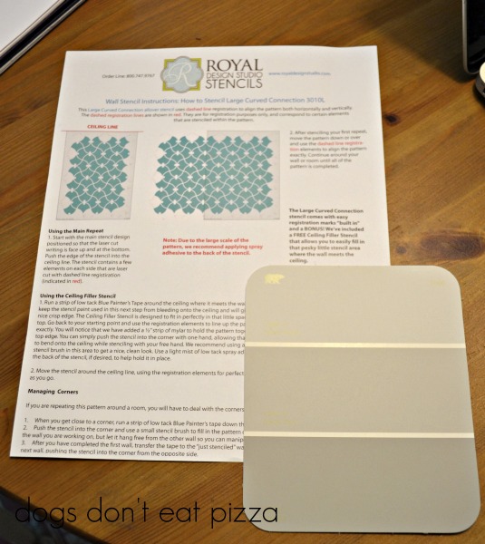 The stencil instructions seemed easy enough - thediybungalow.com