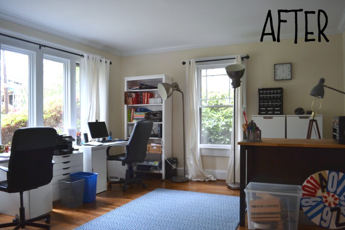 After photo - organized home office - thediybungalow.com