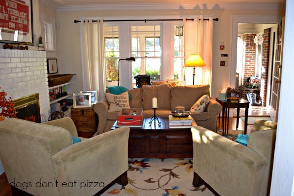 The living room in the 1929 House - thediybungalow.com