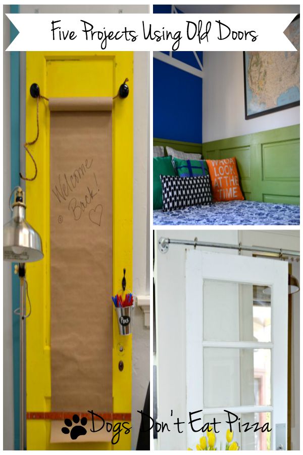 If you have an old door, I've got a project. Five projects repurposing old doors - from thediybungalow.com